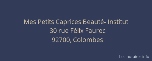 Mes Petits Caprices Beauté- Institut