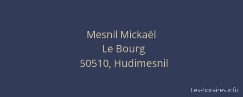 Mesnil Micka&euml;l