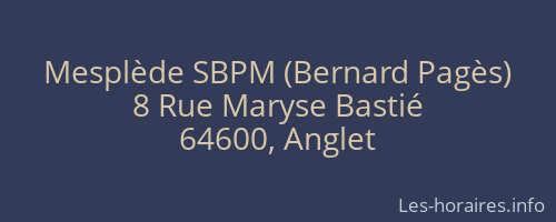 Mesplède SBPM (Bernard Pagès)