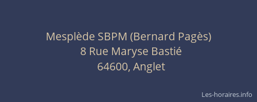 Mespl&egrave;de SBPM (Bernard Pag&egrave;s)