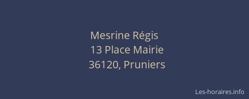 Mesrine R&eacute;gis