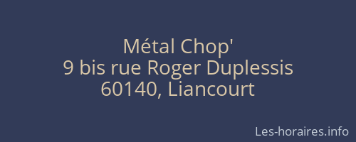 Métal Chop'