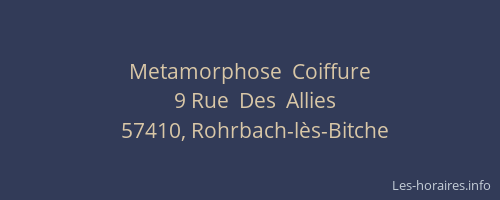 Metamorphose  Coiffure