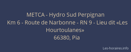 METCA - Hydro Sud Perpignan