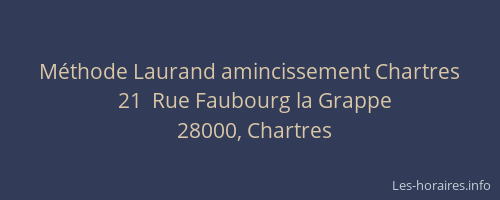 Méthode Laurand amincissement Chartres