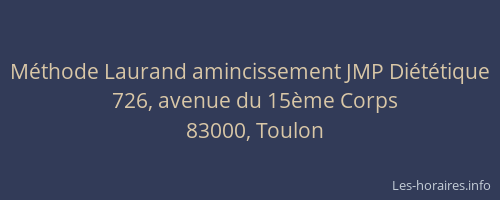 Méthode Laurand amincissement JMP Diététique