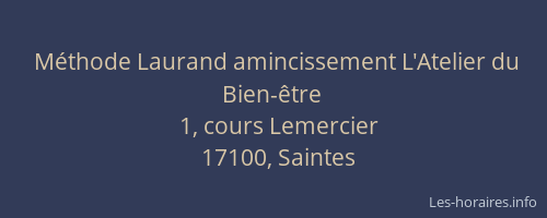 Méthode Laurand amincissement L'Atelier du Bien-être