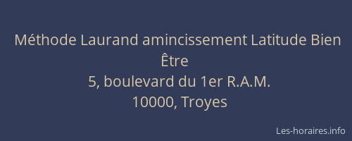 Méthode Laurand amincissement Latitude Bien Être