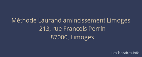 Méthode Laurand amincissement Limoges