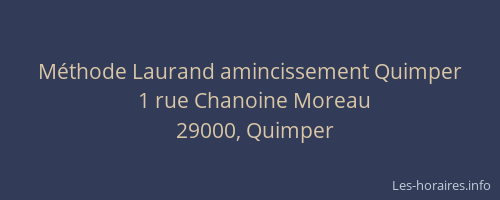 Méthode Laurand amincissement Quimper