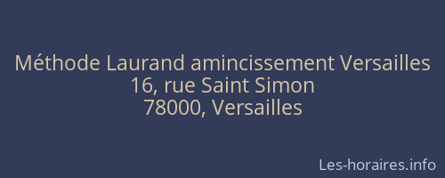 Méthode Laurand amincissement Versailles