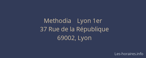 Methodia    Lyon 1er