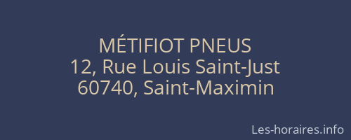 MÉTIFIOT PNEUS