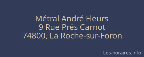 Métral André Fleurs