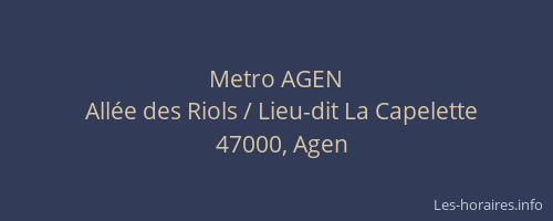 Metro AGEN
