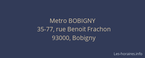 Metro BOBIGNY