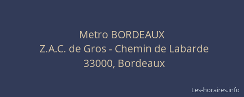 Metro BORDEAUX