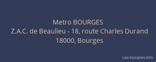 Metro BOURGES