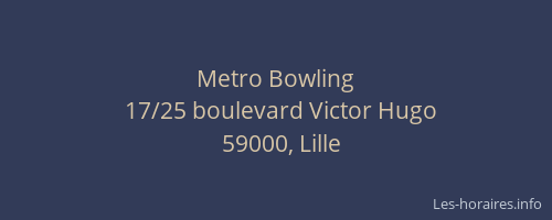 Metro Bowling