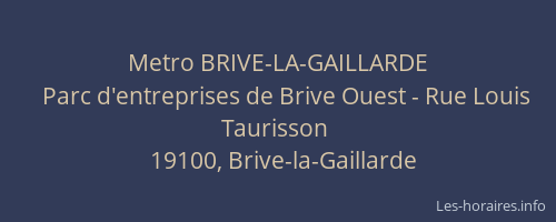 Metro BRIVE-LA-GAILLARDE