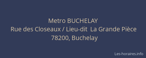 Metro BUCHELAY
