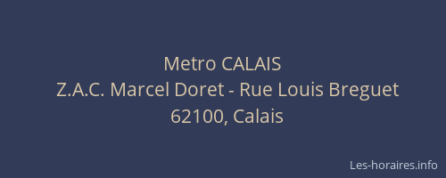 Metro CALAIS