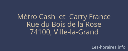 Métro Cash  et  Carry France