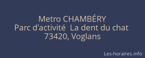 Metro CHAMBÉRY