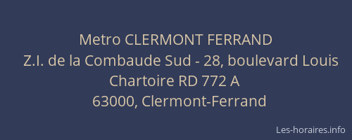 Metro CLERMONT FERRAND