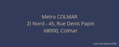 Metro COLMAR