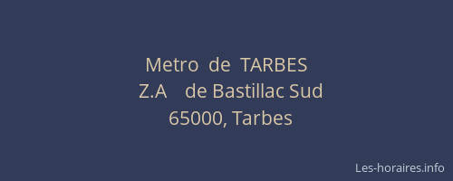 Metro  de  TARBES
