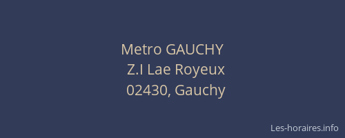 Metro GAUCHY