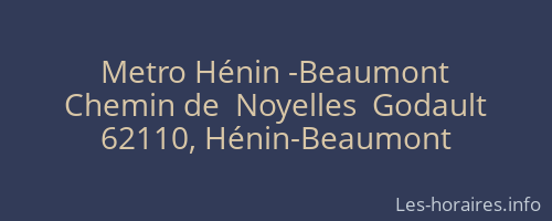 Metro H&eacute;nin -Beaumont