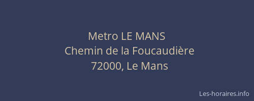 Metro LE MANS
