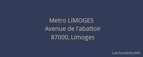 Metro LIMOGES
