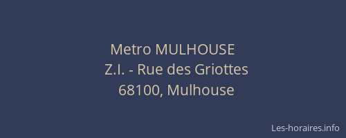 Metro MULHOUSE