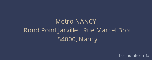 Metro NANCY