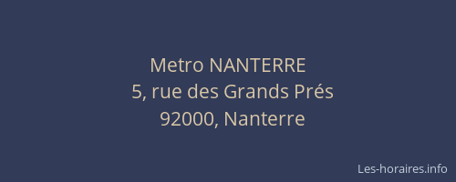 Metro NANTERRE