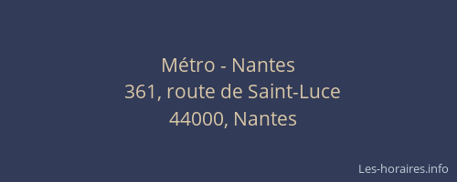 Métro - Nantes