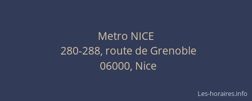 Metro NICE