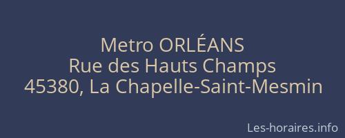 Metro ORLÉANS