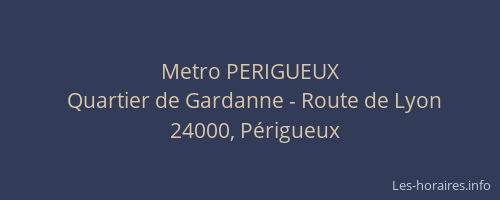 Metro PERIGUEUX