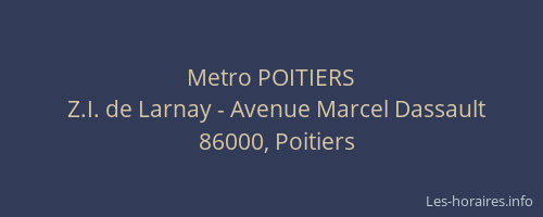Metro POITIERS