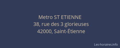 Metro ST ETIENNE