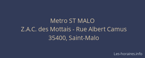 Metro ST MALO