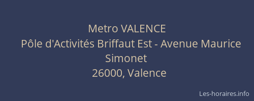 Metro VALENCE