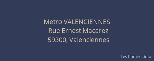 Metro VALENCIENNES