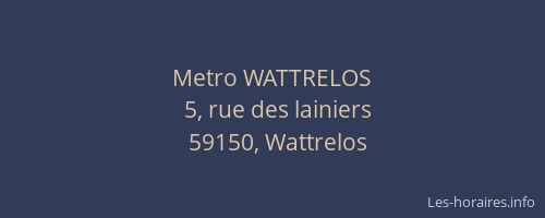 Metro WATTRELOS