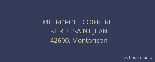 METROPOLE COIFFURE
