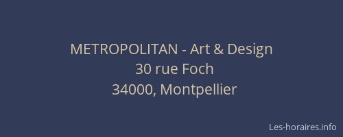 METROPOLITAN - Art & Design